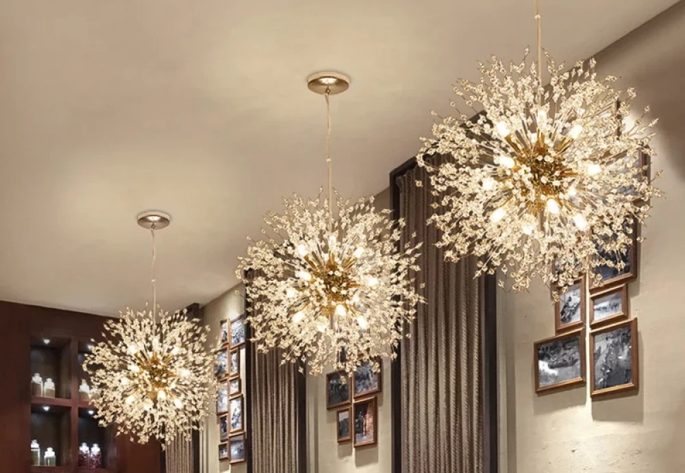 crystal globe chandelier